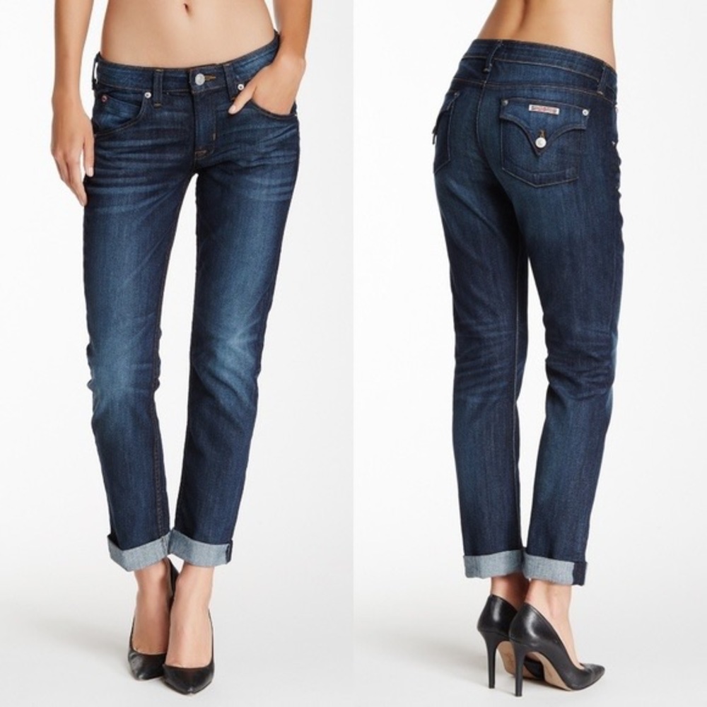 Hudson Bacara Crop Straight Cuffed Jeans